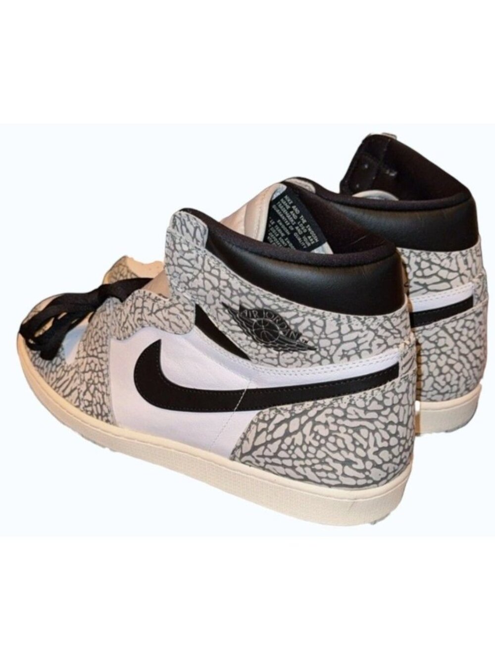 Air Jordan 1 Retro High OG White Cement "elephant print" DZ5485-052 Men's 17 NEW - Picture 8 of 13